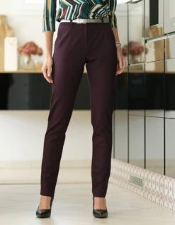 Pantalon Slim Cassis