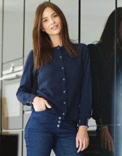 Gilet Bleu 100% Cachemire