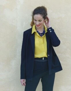 Veste Blazer Bleu Rayé