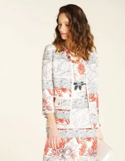 Veste Chic Imprimée écru