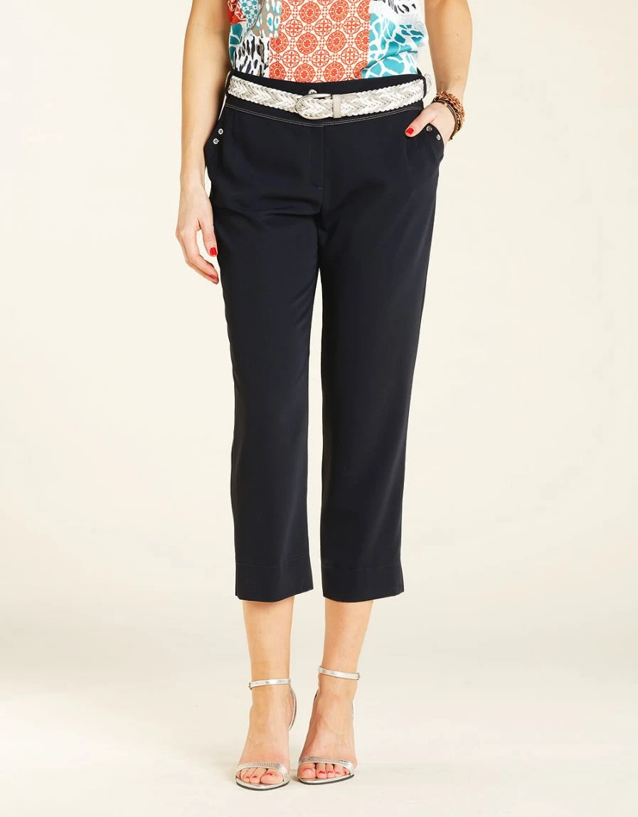 Pantacourt Bleu Fluide 3 Pantacourt Bleu Fluide