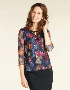 T-Shirt Résille Noir