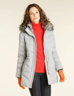 Doudoune Longue Grise