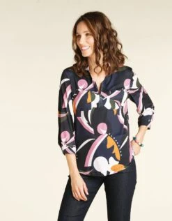 Blouse Imprimée Violette