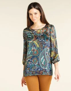 Blouse En Voile Bleue