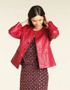 Veste Rouge 100% Cuir