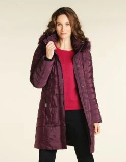 Doudoune Longue Prune