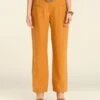 Pantalon En Lin Ocre