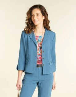 Veste Tailleur Chic Bleue