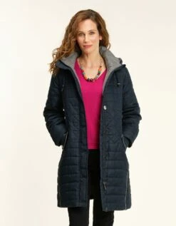 Parka Longue Gris Bleue