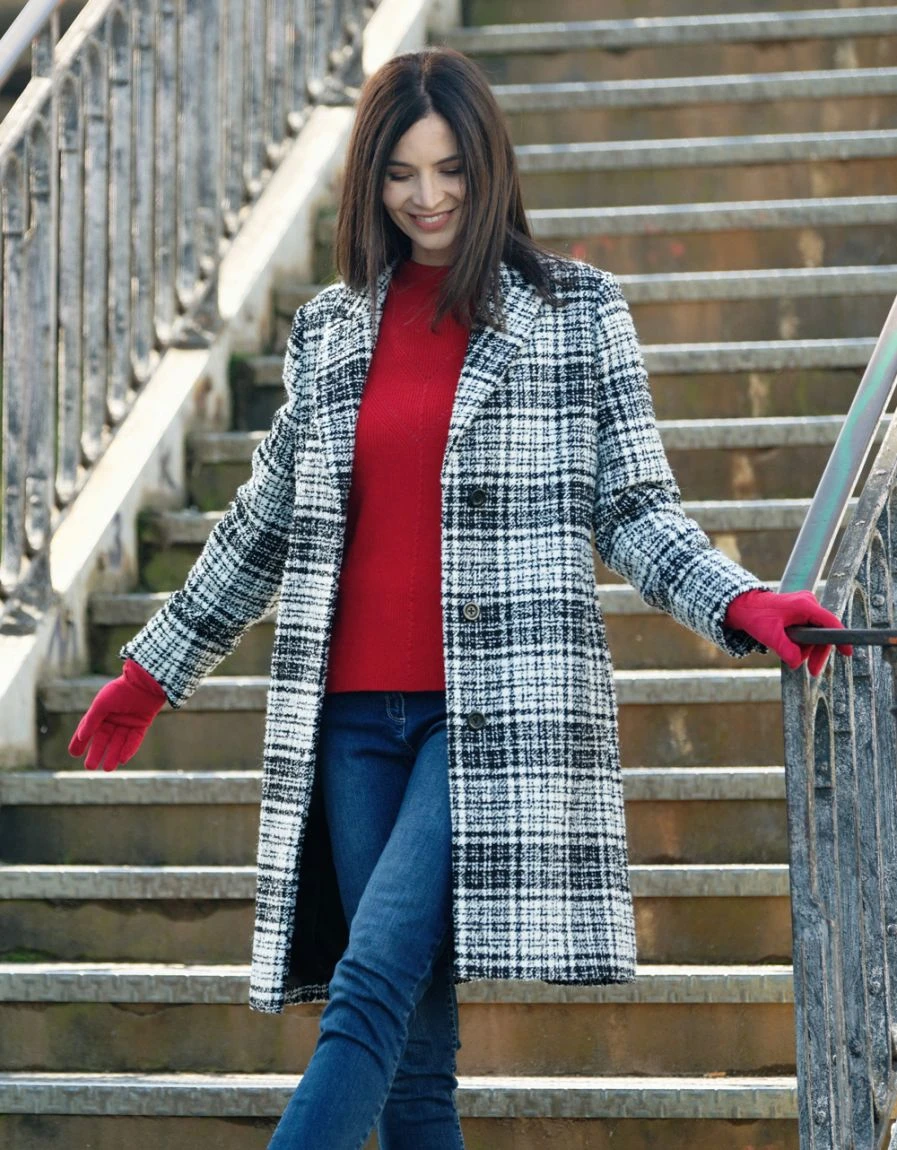 Manteau Chic Noir Blanc 3 Manteau Chic Noir Blanc