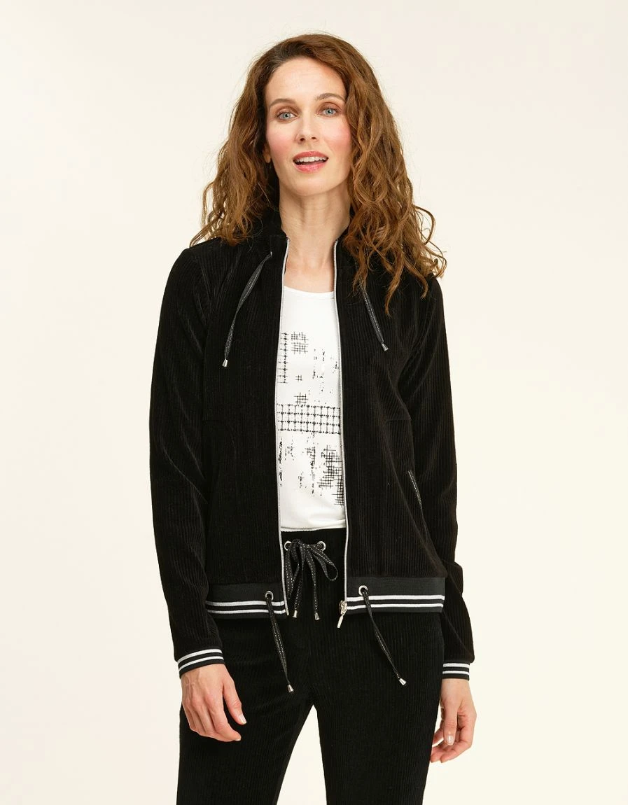 Veste Sweat Velours Noir 3 Veste Sweat Velours Noir