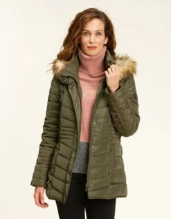 Doudoune Longue Kaki