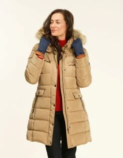 Doudoune Longue Beige