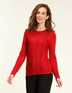 Pull Maille Fine Rouge