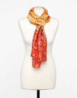Foulard Imprimé Orangé