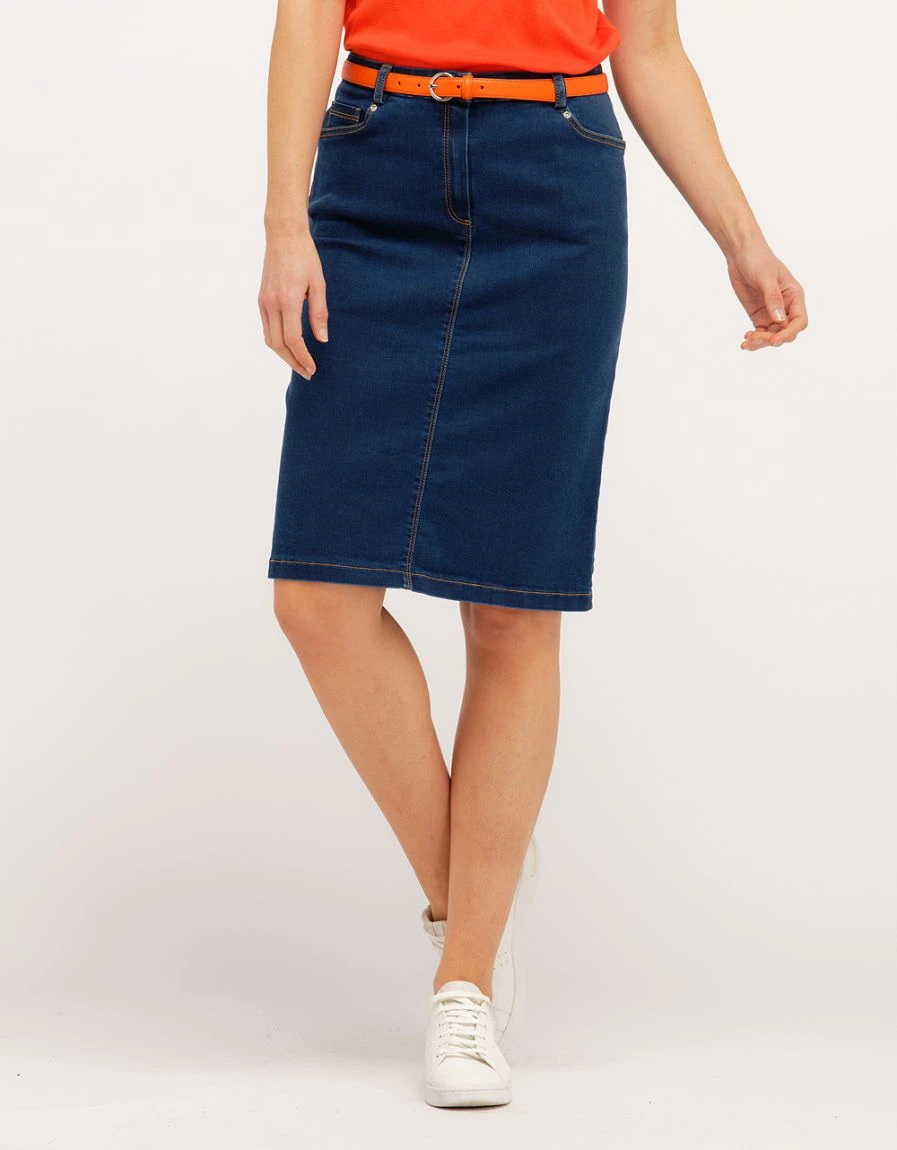 Jupe En Denim Bleu Brut 3 Jupe En Denim Bleu Brut