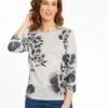 Pull Gris Imprimé Floral -Meilleur Vêtement Magasin image1 22ed0143066