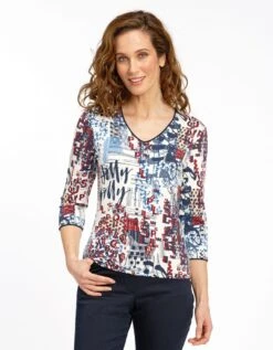 T-shirt Blanc Imprimé