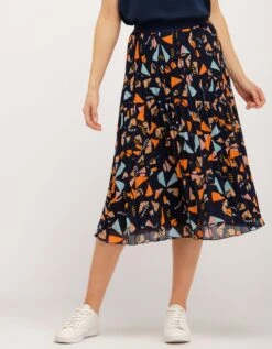 Jupe Longue Plissée Bleue