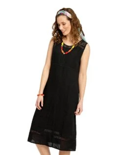 Robe 100% Lin Noire