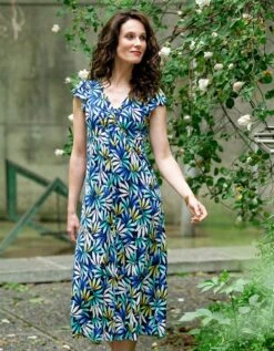 Robe Longue Bleu Vert