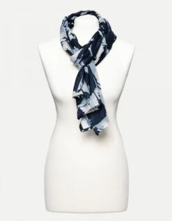 Foulard Imprimé Bleu