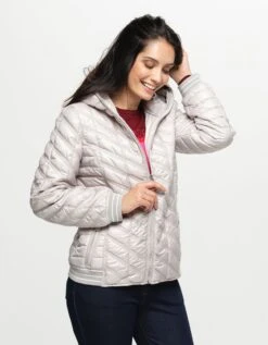 Doudoune Courte Taupe