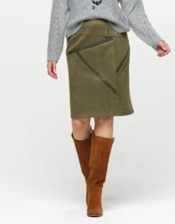 Jupe Suédine Kaki