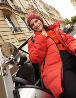 Doudoune Rouge Mi-longue