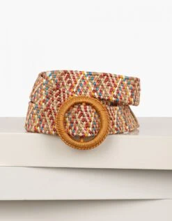 Ceinture Tressée Beige