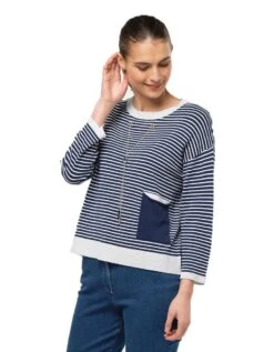 Pull Rayures Marine