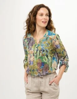 Blouse 100% Coton Bleu