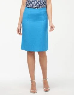 Jupe Bleu Droite Chic