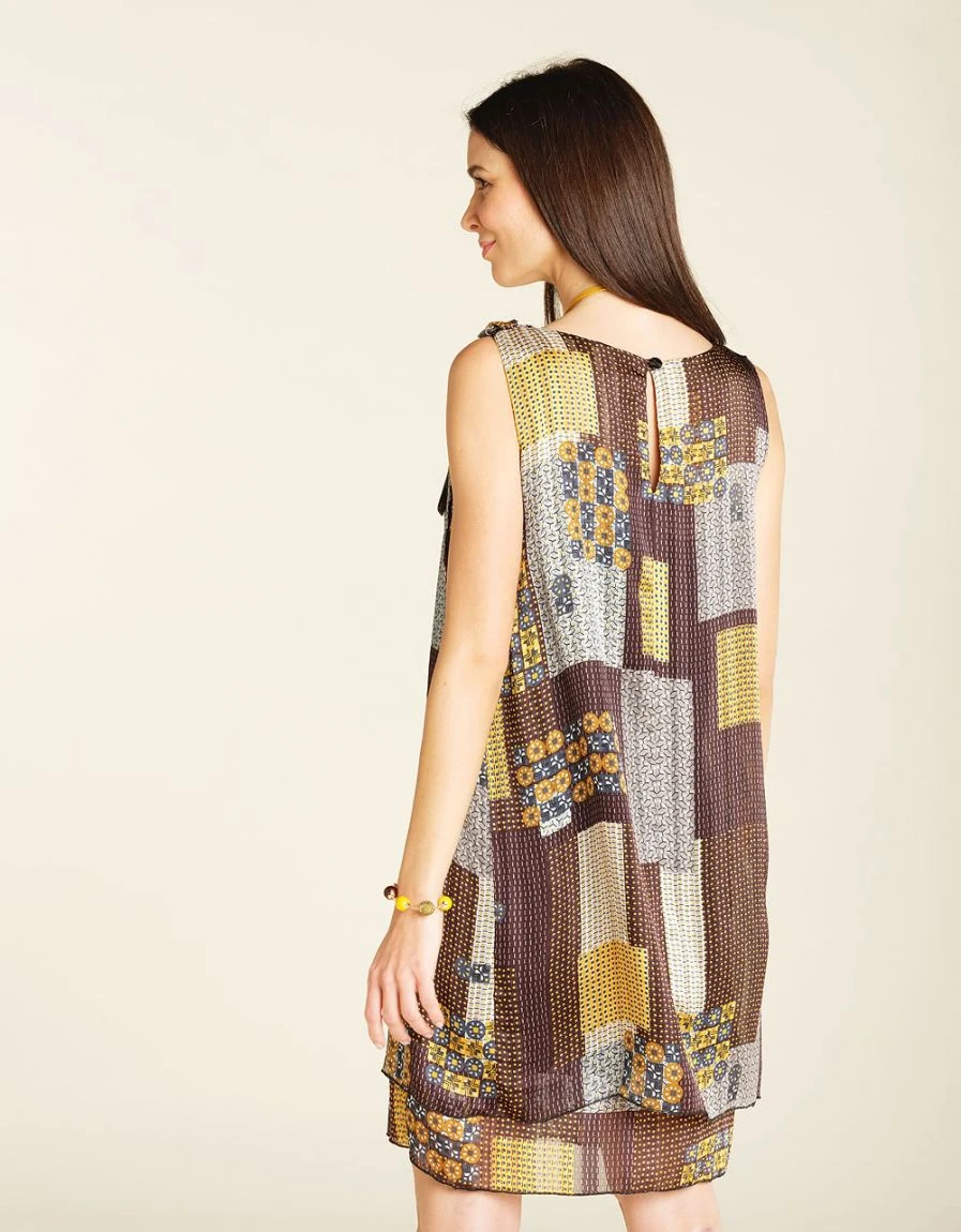 Robe Chic Voile Marron 4 Robe Chic Voile Marron – Image 2