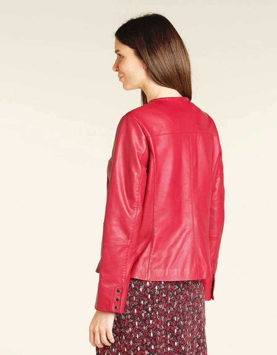 Veste Rouge 100% Cuir 4 Veste Rouge 100% Cuir – Image 2