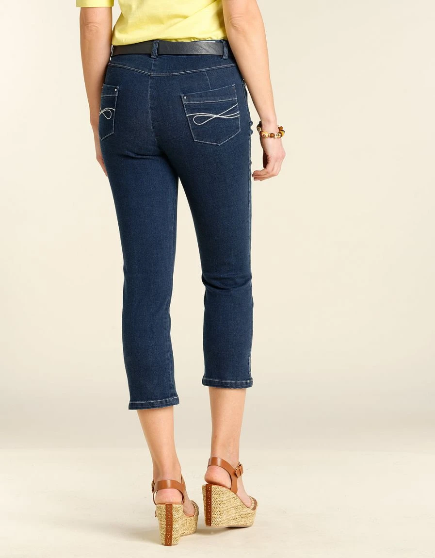 Pantacourt Denim Foncé 4 Pantacourt Denim Foncé – Image 2