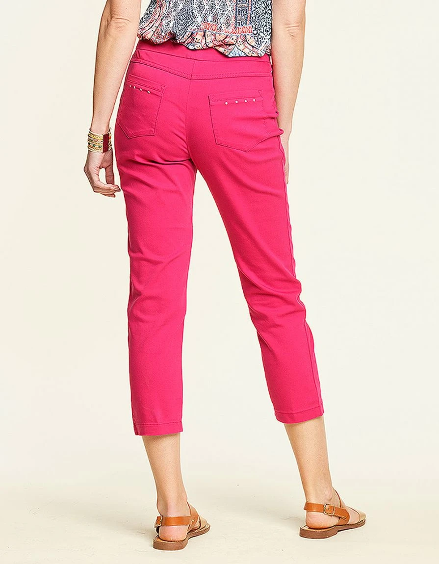 Pantacourt Rose élastiqué 4 Pantacourt Rose élastiqué – Image 2