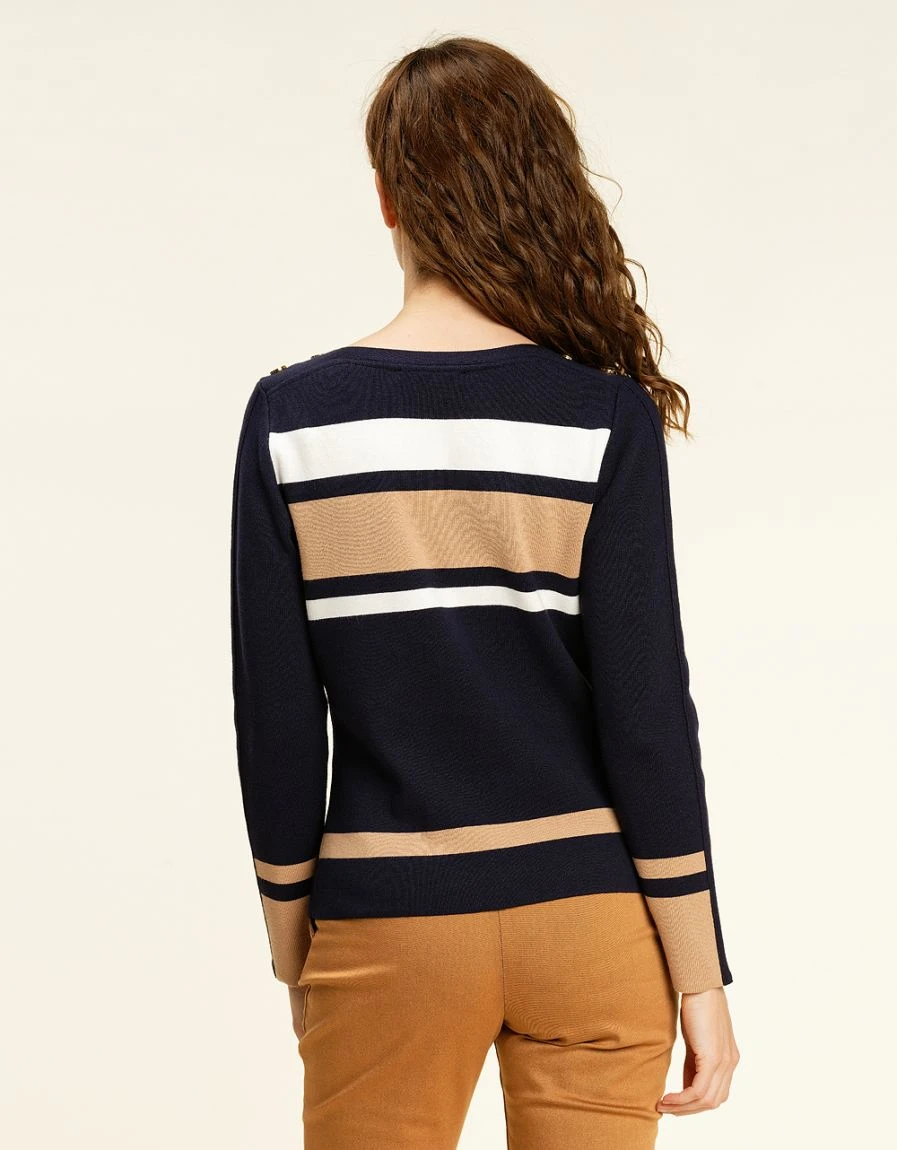 Pull Marine Camel Blanc 4 Pull Marine Camel Blanc – Image 2