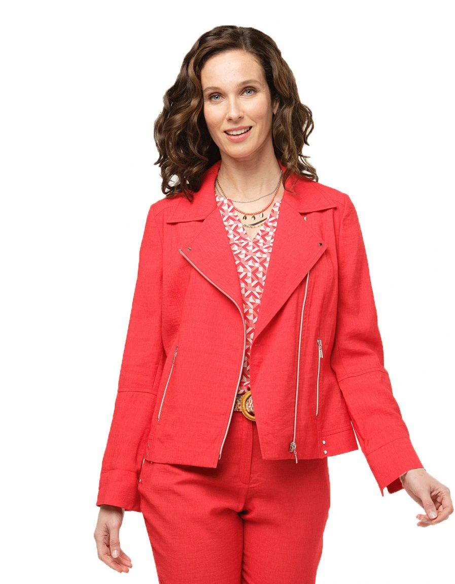 Veste Rouge Col à Revers 4 Veste Rouge Col à Revers – Image 2