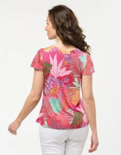 T-shirt Tropical Fuchsia 7 T-shirt Tropical Fuchsia -Meilleur Vêtement Magasin image2 23ed4617077