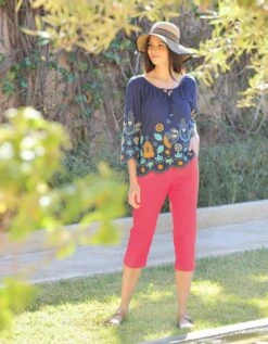 Corsaire Stretch Rose -Meilleur Vêtement Magasin image3 19eb0455116