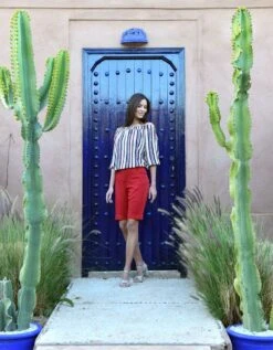 Bermuda Lyocell Rouge -Meilleur Vêtement Magasin image3 19eb0750040