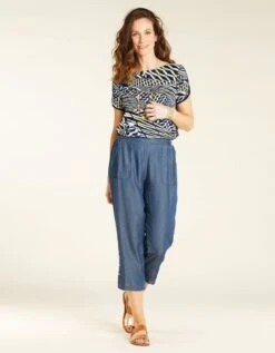 Pantacourt Lyocell Foncé -Meilleur Vêtement Magasin image3 20eb4265085