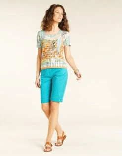 Bermuda Léger Turquoise 10 Bermuda Léger Turquoise -Meilleur Vêtement Magasin image3 20eb4555050