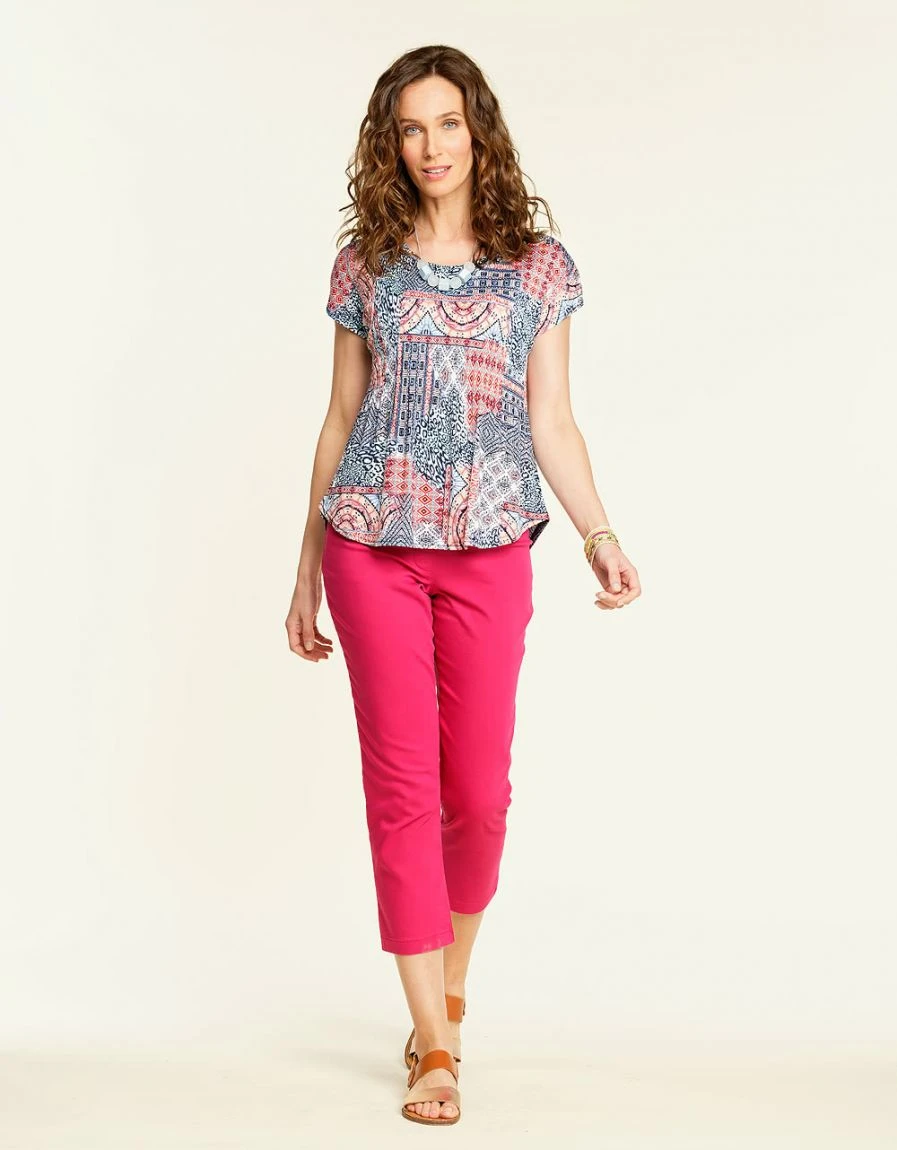 Pantacourt Rose élastiqué 5 Pantacourt Rose élastiqué – Image 3