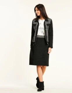 Veste Chic Jacquard Noir -Meilleur Vêtement Magasin image3 21hc4256016