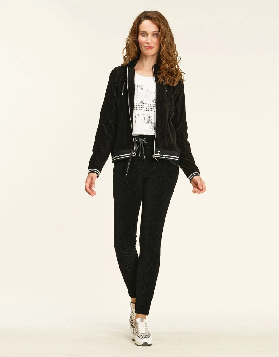 Veste Sweat Velours Noir 5 Veste Sweat Velours Noir – Image 3