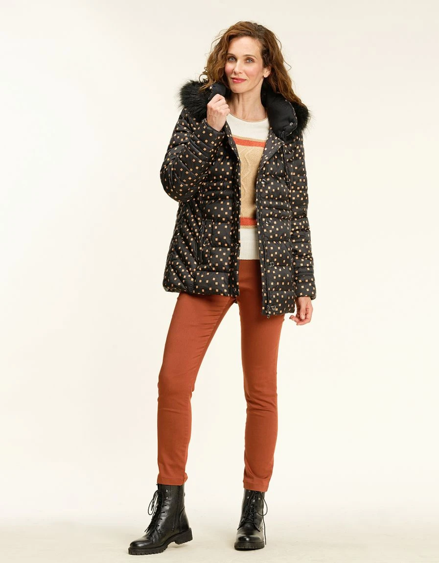 Doudoune Noire Imprimée 5 Doudoune Noire Imprimée – Image 3