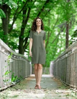 Robe Droite Chic Kaki -Meilleur Vêtement Magasin image3 22ed0801057